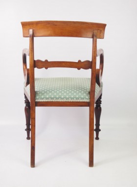 Antique Victorian Scroll Arm Desk Chair