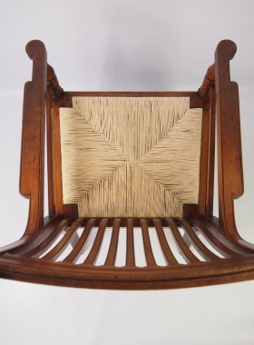 Antique Arts and Crafts Walnut Armchair