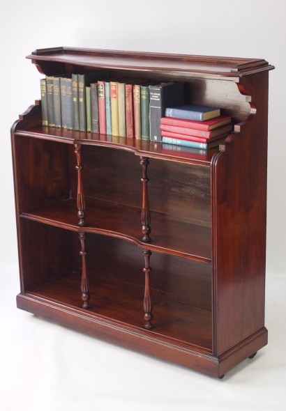 Victorian Mahogany Open Bookcase
