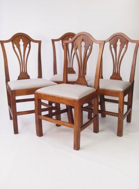 Set 4 Georgian Elm Chairs