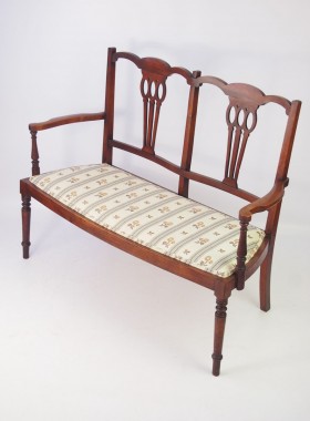 Edwardian Two Seater Parlour Settee
