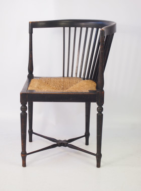 Ebonised Arts Crafts Corner Chair