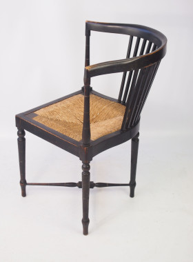 Ebonised Arts Crafts Corner Chair