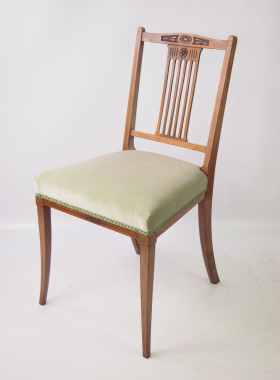 Pair Edwardian Rosewood Chairs