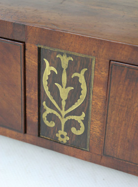 Regency Mahogany & Brass Inlaid Dressing Table Mirror