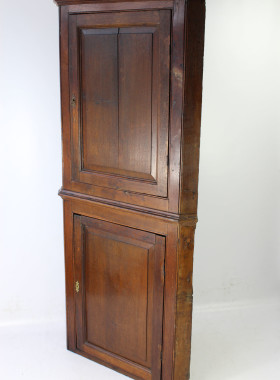 Tall Georgian Oak Corner Cupboard
