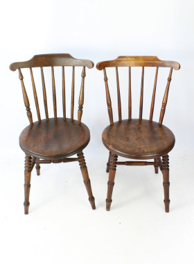 Antique Harlequin Set 6 Ibex Kitchen Chairs