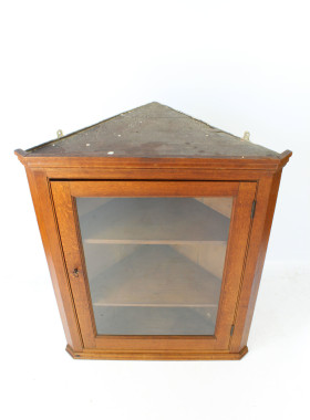 Victorian Oak Corner Cabinet