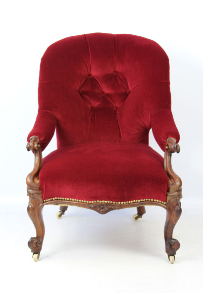 Victorian Rosewood Button Back Armchair