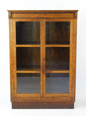 Tall Edwardian Oak Bookcase