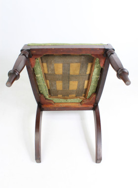 Victorian Mahogany Scroll Arm Desk Chair