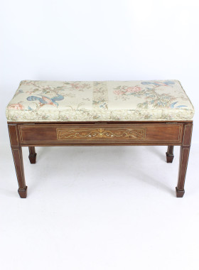 Victorian Inlaid Duet Piano Stool