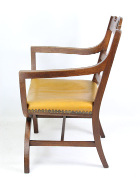 Antique X Frame Oak Desk Chair