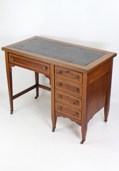 Edwardian Mahogany Inlaid Desk