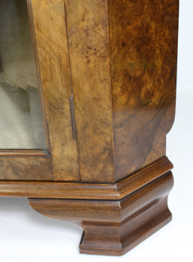 Vintage Walnut Standing Corner Cabinet