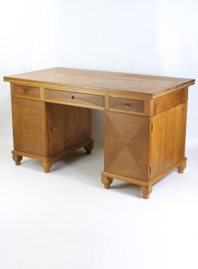 Vintage Oak Pedestal Desk