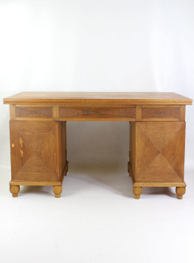 Vintage Oak Pedestal Desk