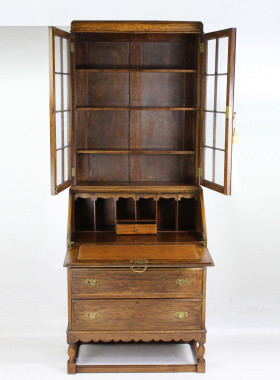 Small Oak Bureau Bookcase