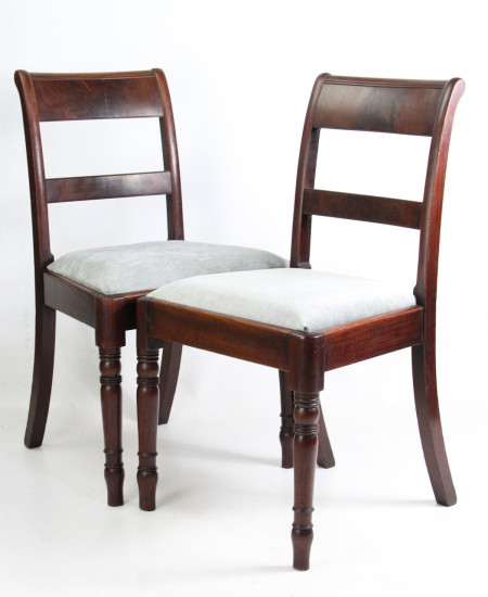 Pair Regency Mahogany Side Chairs