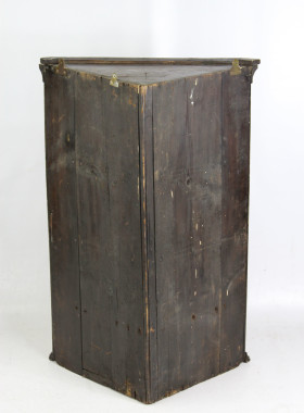 Georgian Oak Corner Cupboard with Glazed Door