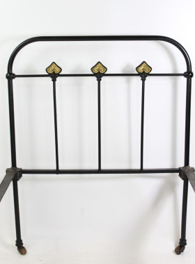 Antique Victorian Iron and Brass Single Bed