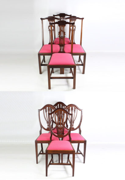 Harlequin Set 8 Edwardian Mahogany Chairs