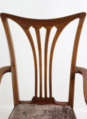 Edwardian Inlaid Mahogany Desk Chair