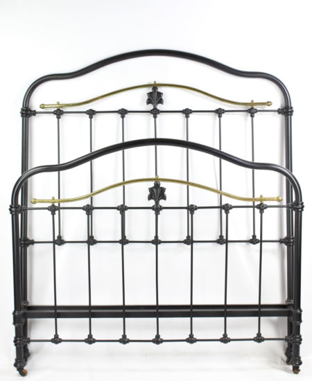 Antique Victorian Iron and Brass Bed