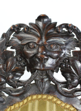 Victorian Gothic Revival Green Man Carved Chair