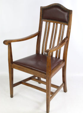 Arts and Crafts Oak Edwardian Chairs
