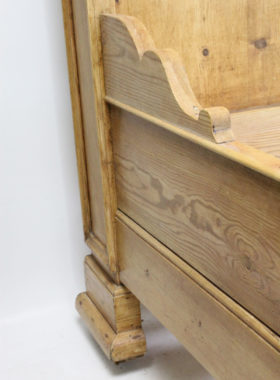Antique French Pine Sleigh Bed Lit Bateau