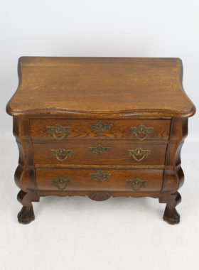 Small Vintage French Oak Chest Drawers
