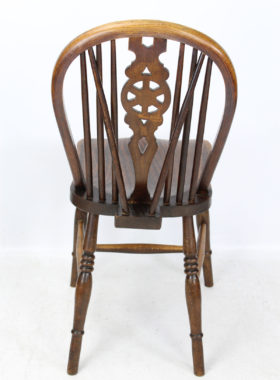 Set 4 Antique Elm Kitchen Chairs