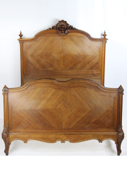 Antique French Walnut Double Bed