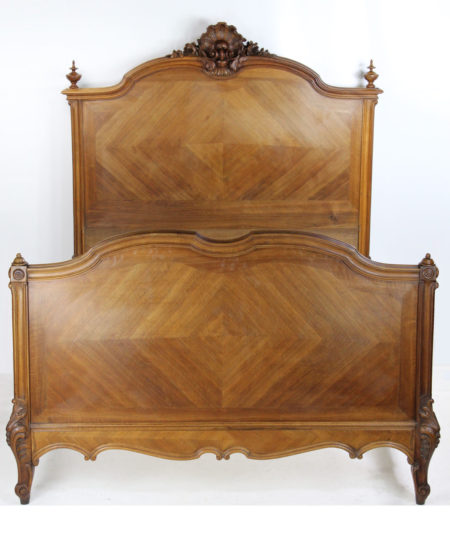 Antique French Walnut Double Bed
