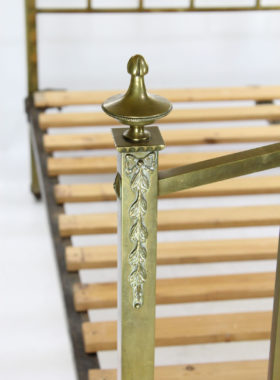 Antique Edwardian Brass Double Bed