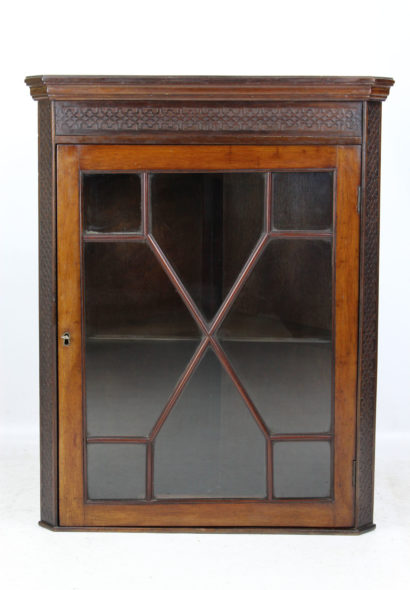 Small Edwardian Mahogany Corner Cabinet