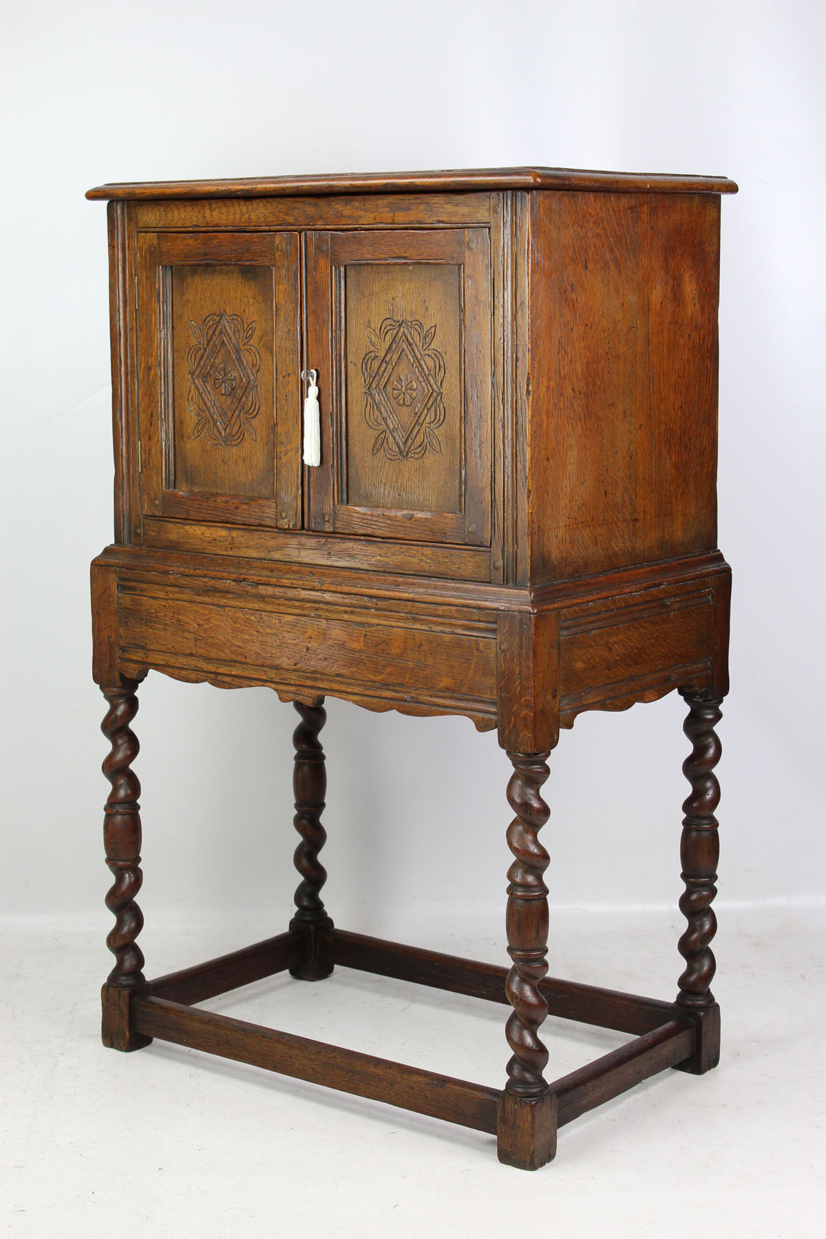 Edwardian Oak Cabinet in 17th Century Style