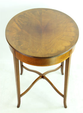 Oval Edwardian Mahogany Inlaid Table