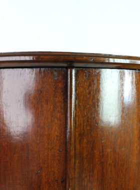Small Georgian Oak Bow Front Corner Cupboard