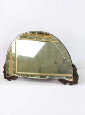 Art Deco Frameless Overmantle Mirror