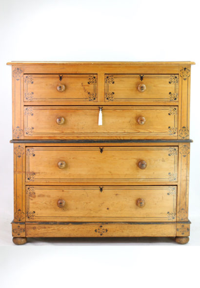 Victorian Painted Pine Chest Drawers
