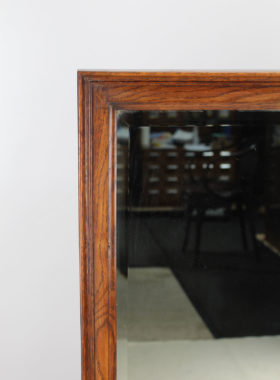 Edwardian Oak Shop Fitting Mirror