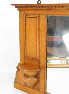 Victorian Oak Overmantle Mirror