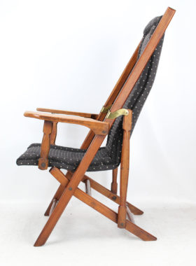 Antique Folding Steamer Campaign Chair