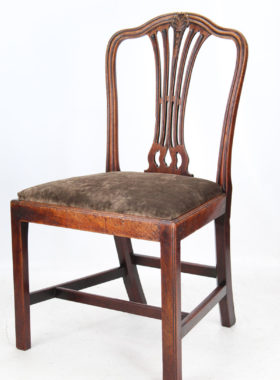 Pair Georgian Mahogany Side Chairs