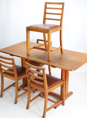 Heals Style Oak Dining Table and Chairs
