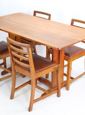 Heals Style Oak Dining Table and Chairs