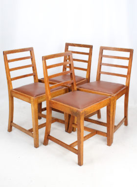 Heals Style Oak Dining Chairs