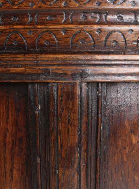 17th Century Carved Oak Coffer